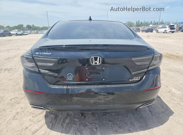 1HGCV2F36LA010771 2020 HONDA ACCORD Black უკანა ხედი