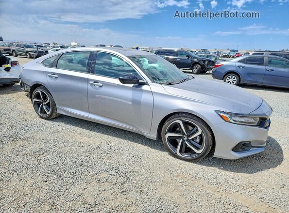 1HGCV2F36MA004759 2021 HONDA ACCORD Silver Передня права чверть