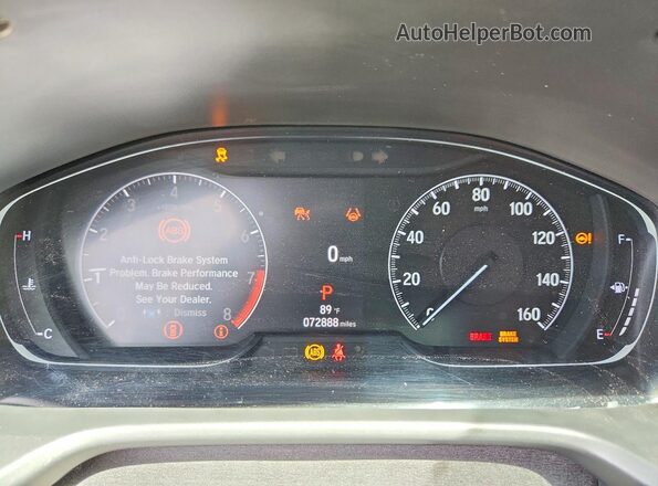 1HGCV2F36MA004759 2021 HONDA ACCORD Silver Вид щитка приладів