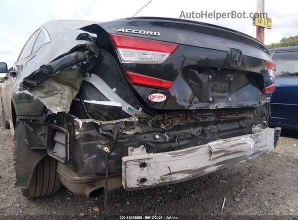 1HGCV2F37JA029407 2018 HONDA ACCORD Black Front view
