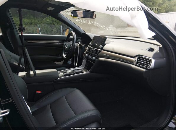 1HGCV2F37JA029407 2018 HONDA ACCORD Black Front interior view