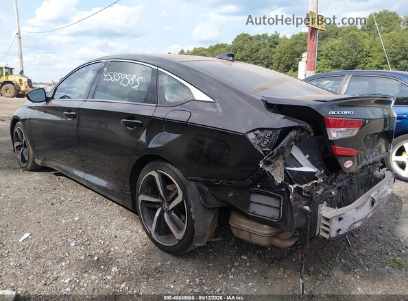 1HGCV2F37JA029407 2018 HONDA ACCORD Black Rear left