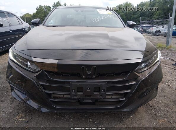 1HGCV2F37JA029407 2018 HONDA ACCORD Black Rear interior view