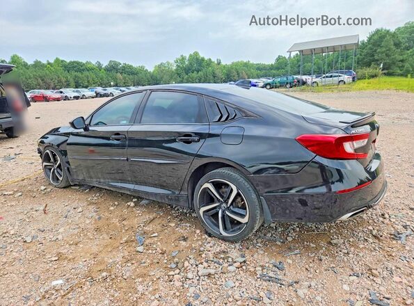 1HGCV2F37JA047213 2018 HONDA ACCORD Black Задня ліва чверть