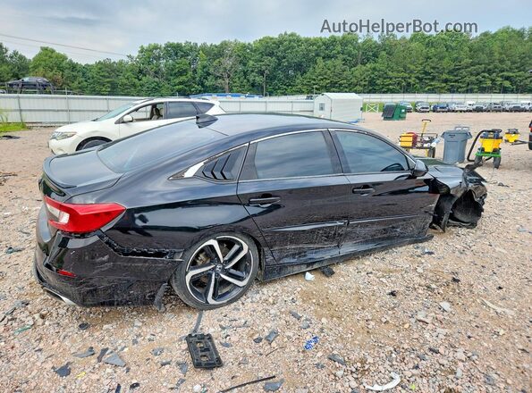 1HGCV2F37JA047213 2018 HONDA ACCORD Black Задня права чверть