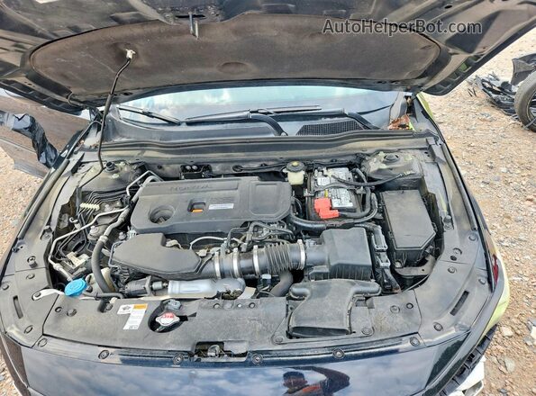 1HGCV2F37JA047213 2018 HONDA ACCORD Black Вид задньої частини салону