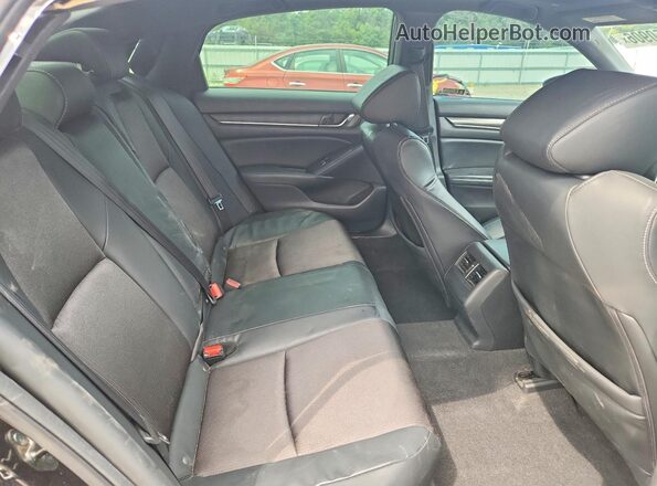 1HGCV2F37JA047213 2018 HONDA ACCORD Black Вид задніх сидінь