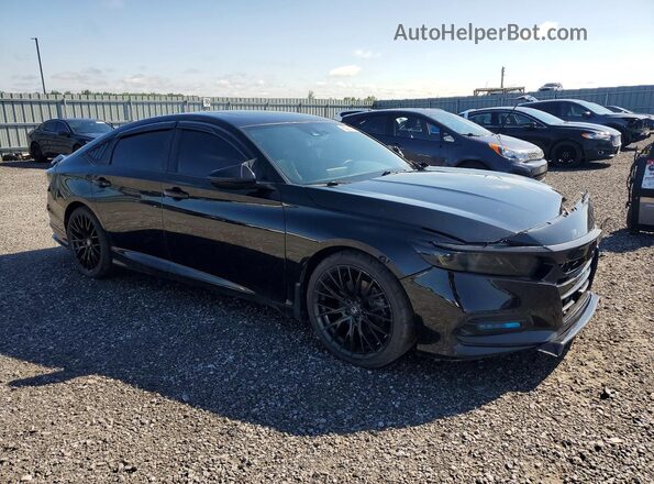 1HGCV2F37KA800126 2019 HONDA ACCORD Black Передня права чверть