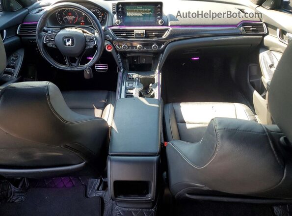 1HGCV2F37KA800126 2019 HONDA ACCORD Black Вид панелі приладів