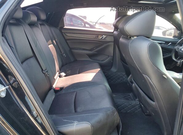 1HGCV2F37KA800126 2019 HONDA ACCORD Black Вид задніх сидінь