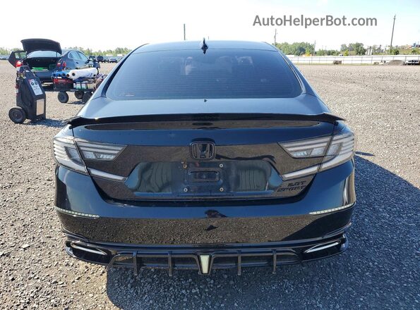 1HGCV2F37KA800126 2019 HONDA ACCORD Black Вид ззаду