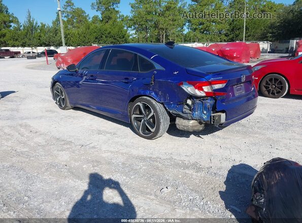 1HGCV2F37MA012739 2021 HONDA ACCORD Blue Задня ліва чверть