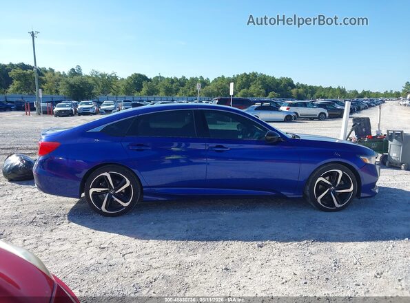 1HGCV2F37MA012739 2021 HONDA ACCORD Blue Вид задньої частини салону