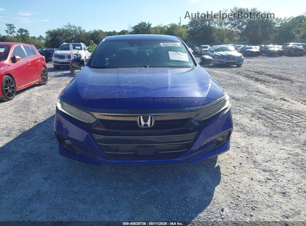 1HGCV2F37MA012739 2021 HONDA ACCORD Blue Вид щитка приладів