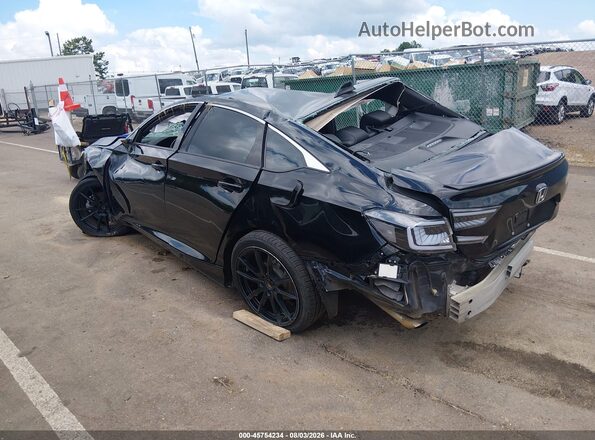 1HGCV2F37MA027063 2021 HONDA ACCORD Черный Задняя левая четверть