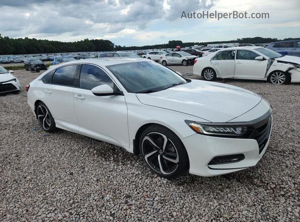 1HGCV2F38KA012648 2019 HONDA ACCORD White Передня права чверть