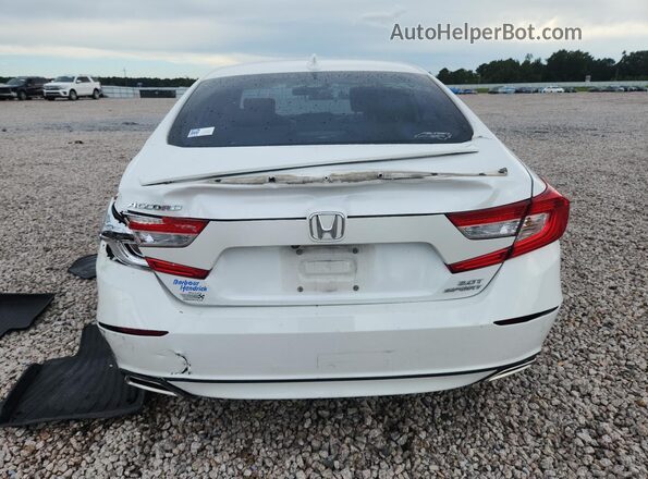 1HGCV2F38KA012648 2019 HONDA ACCORD White Вид ззаду