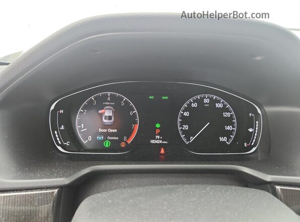 1HGCV2F38KA012648 2019 HONDA ACCORD White Вид щитка приладів