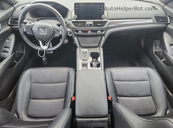 1HGCV2F38KA012648 2019 HONDA ACCORD White Вид панелі приладів