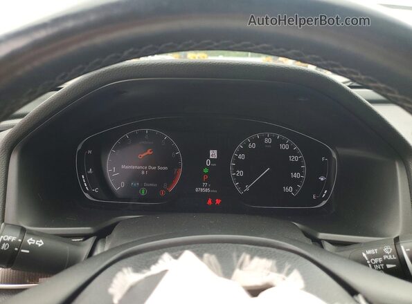 1HGCV2F38MA003869 2021 HONDA ACCORD White Vista del cuadro de instrumentos