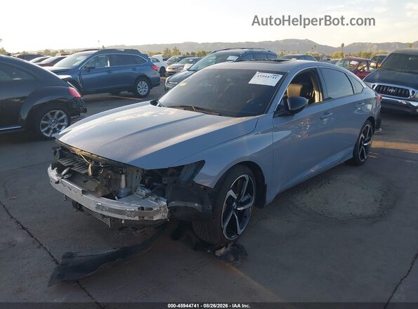 1HGCV2F38MA018694 2021 HONDA ACCORD Gray Передня ліва чверть