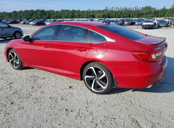 1HGCV2F38MA022468 2021 HONDA ACCORD Red Задня ліва чверть