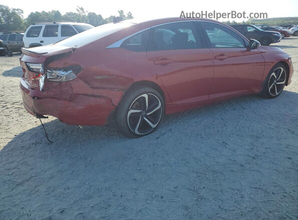 1HGCV2F38MA022468 2021 HONDA ACCORD Red Задня права чверть