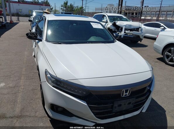 1HGCV2F38MA028027 2021 HONDA ACCORD White ხელსაწყოთა პანელის ხედი