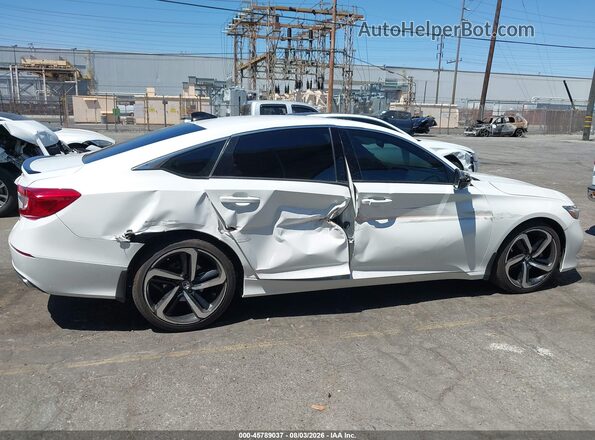 1HGCV2F38MA028027 2021 HONDA ACCORD White უკანა სალონის ხედი