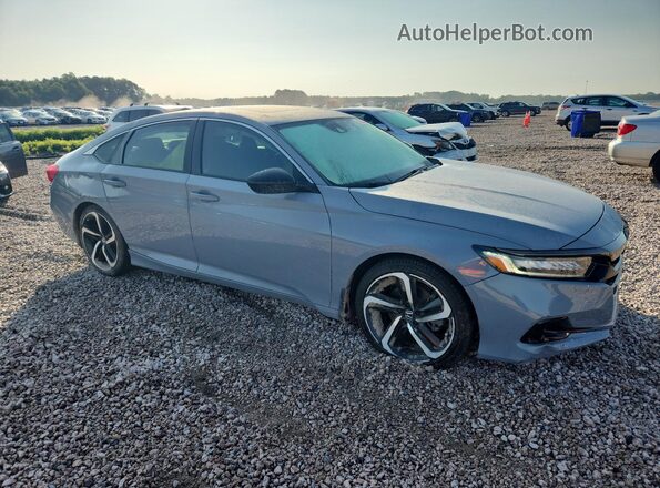 1HGCV2F38NA021726 2022 HONDA ACCORD Blue Delantero derecho