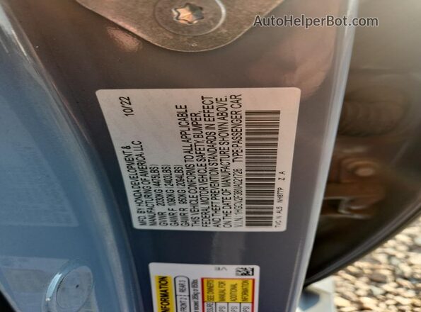 1HGCV2F38NA021726 2022 HONDA ACCORD Blue Vista del compartimento del motor