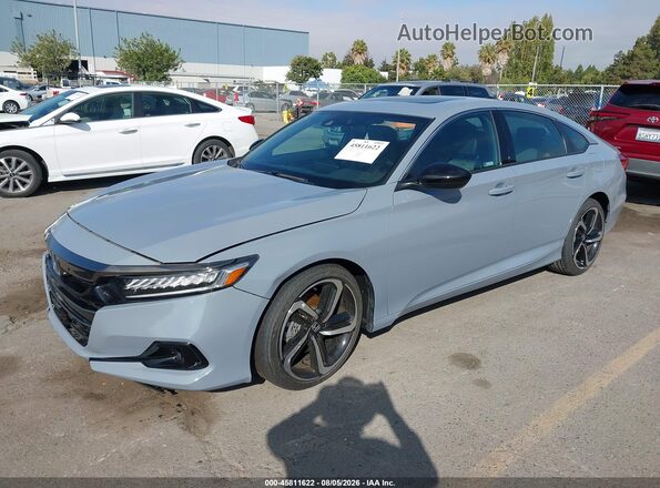 1HGCV2F38NA023539 2022 HONDA ACCORD Light Blue Передняя левая четверть
