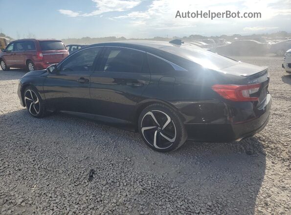 1HGCV2F39JA020241 2018 HONDA ACCORD Black Trasero izquierdo
