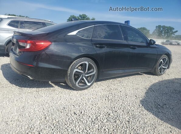 1HGCV2F39JA020241 2018 HONDA ACCORD Black Trasero derecho