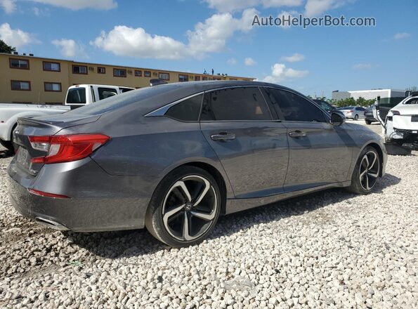 1HGCV2F39JA035404 2018 HONDA ACCORD Gray Вид спереду