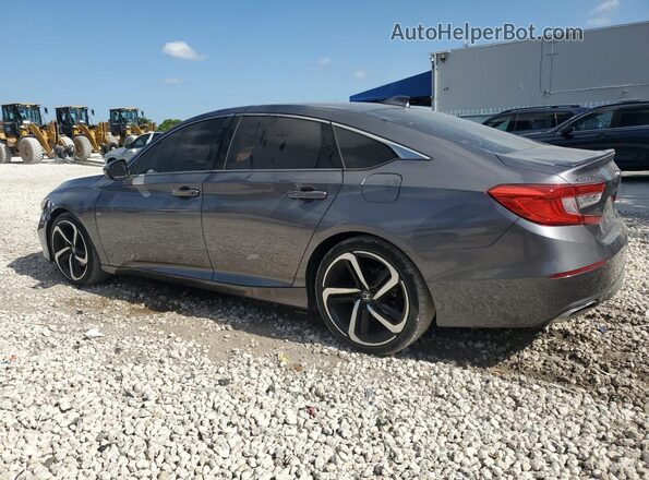 1HGCV2F39JA035404 2018 HONDA ACCORD Gray Задня права чверть