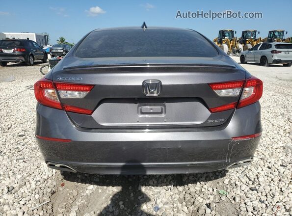 1HGCV2F39JA035404 2018 HONDA ACCORD Gray Вид задніх сидінь