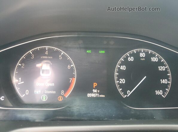 1HGCV2F39JA035404 2018 HONDA ACCORD Gray Вид наклейки з VIN-кодом