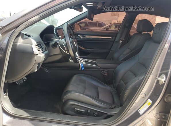 1HGCV2F39JA035404 2018 HONDA ACCORD Gray Вид задньої частини салону