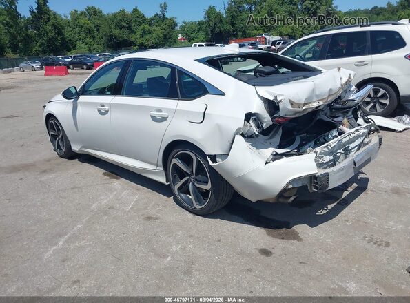 1HGCV2F39KA020676 2019 HONDA ACCORD White Rear left