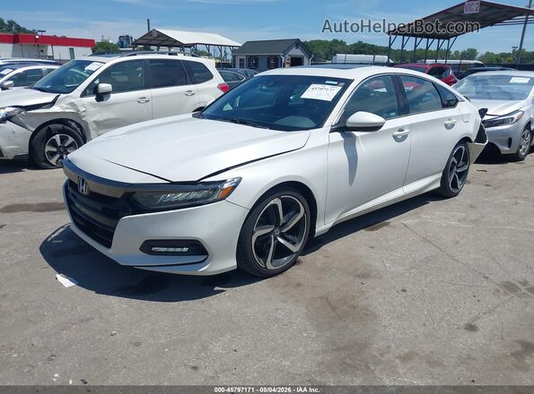1HGCV2F39KA020676 2019 HONDA ACCORD White Front left