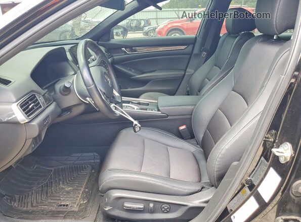 1HGCV2F39KA022525 2019 HONDA ACCORD Black Front interior view