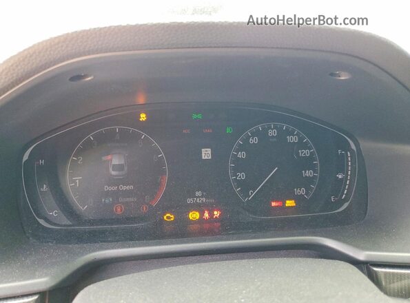 1HGCV2F39KA022525 2019 HONDA ACCORD Black Instrument cluster view