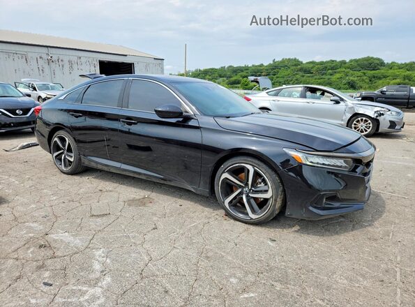 1HGCV2F39MA020728 2021 HONDA ACCORD Black Delantero derecho