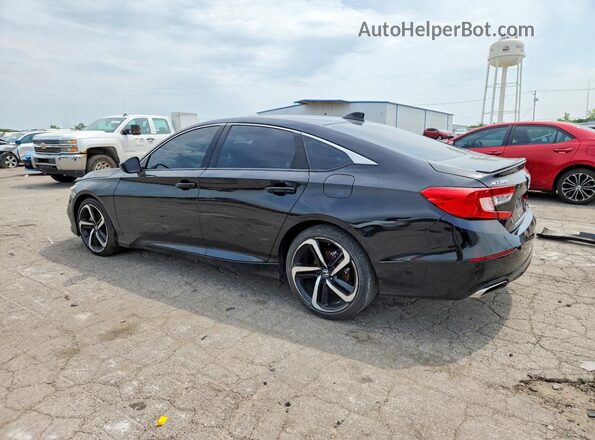 1HGCV2F39MA020728 2021 HONDA ACCORD Black Trasero izquierdo