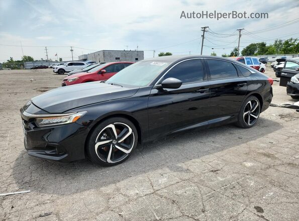 1HGCV2F39MA020728 2021 HONDA ACCORD Black Vista de la etiqueta del VIN