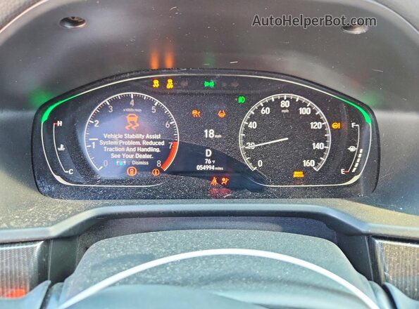 1HGCV2F39NA003882 2022 HONDA ACCORD Black ხელსაწყოთა პანელის ხედი