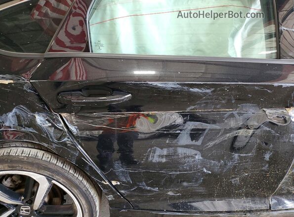1HGCV2F39NA003882 2022 HONDA ACCORD Black უკანა სავარძლების ხედი