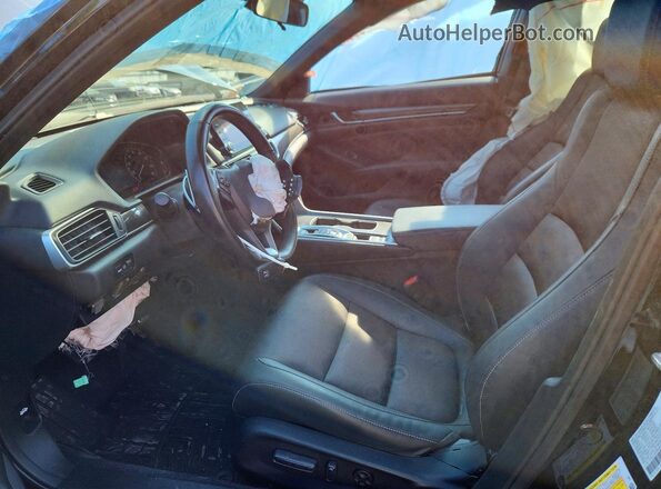 1HGCV2F39NA003882 2022 HONDA ACCORD Black წინა სალონის ხედი