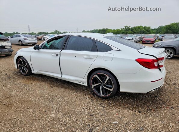 1HGCV2F3XKA001943 2019 HONDA ACCORD White Rear left